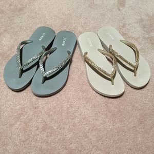 Two Pairs of J. Crew Flip Flops
